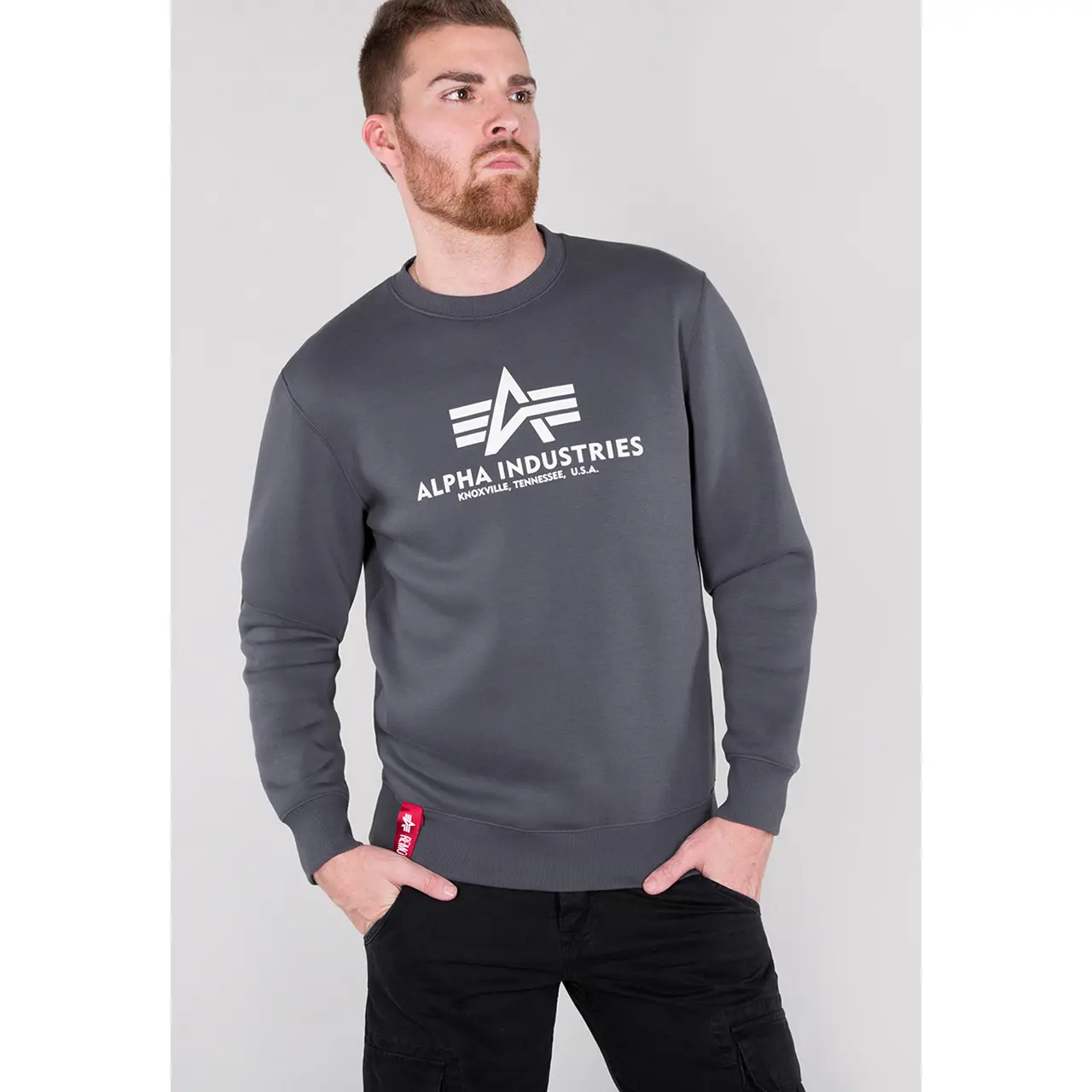 4059146069729 - Sweatshirt mit Label-Print Modell BASIC