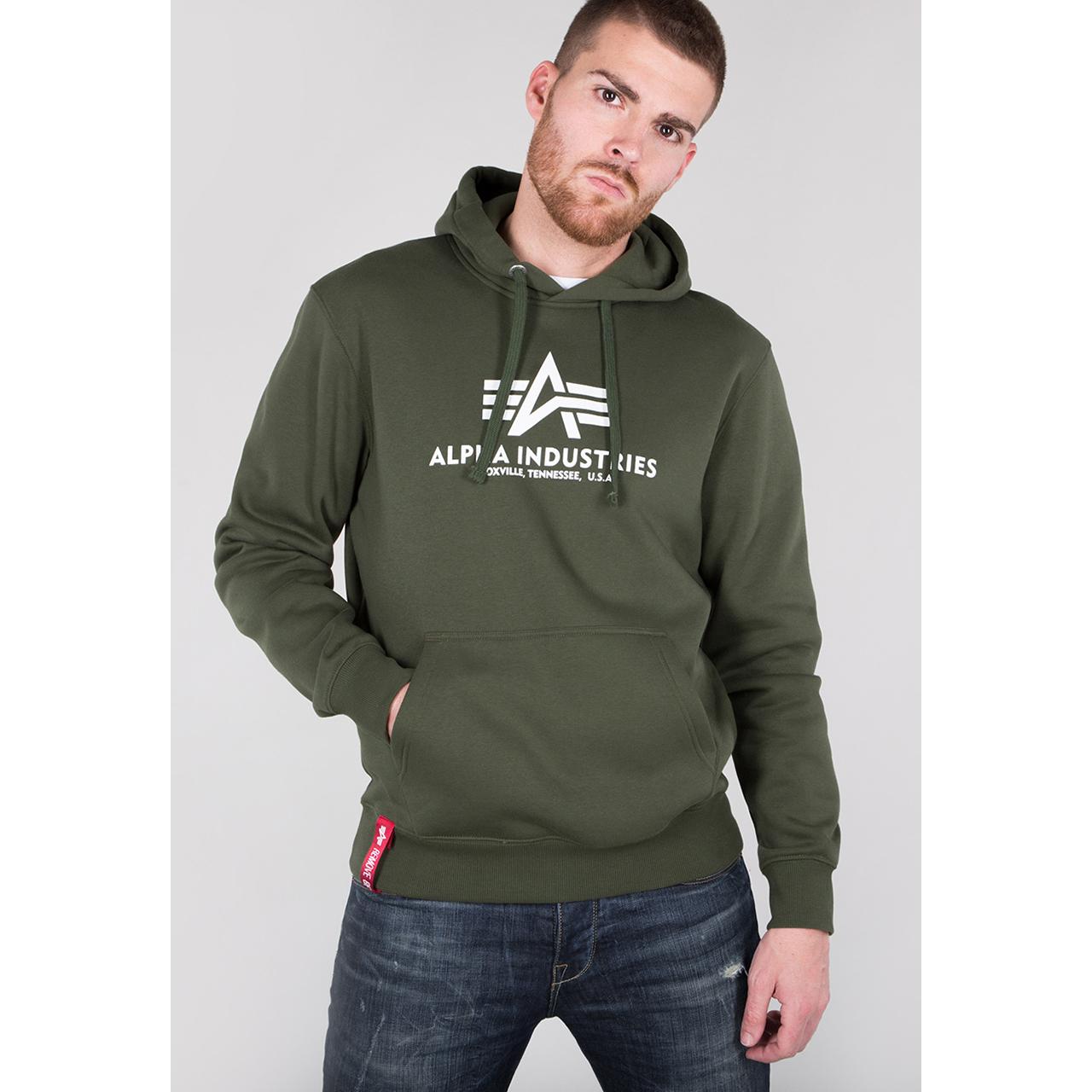 4059146072170 - Industries Basic Hoodie Gr S Herren Oliv