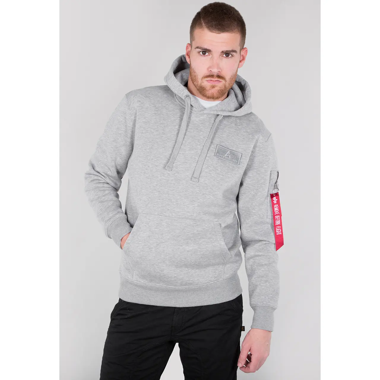 4059146072552 - Hoodie Alpha Industries Red Stripe