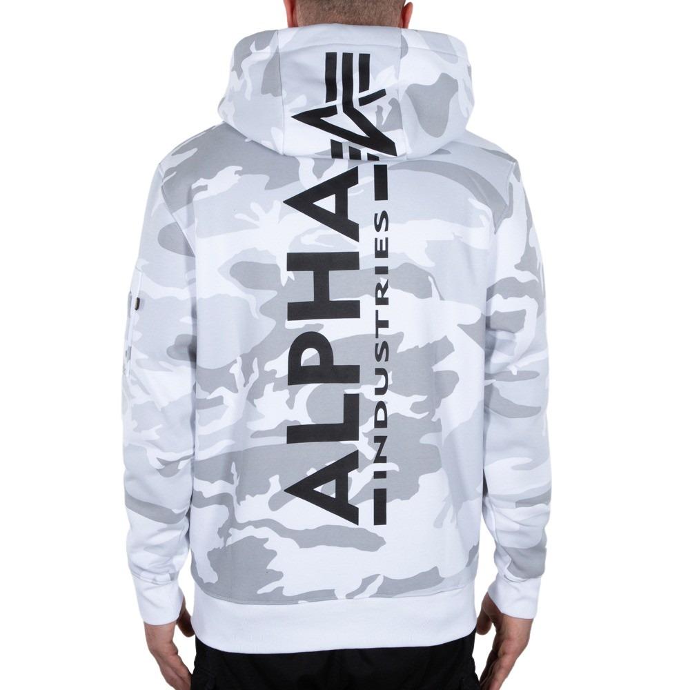 Felpa con cappuccio Alpha Industries Back Print
