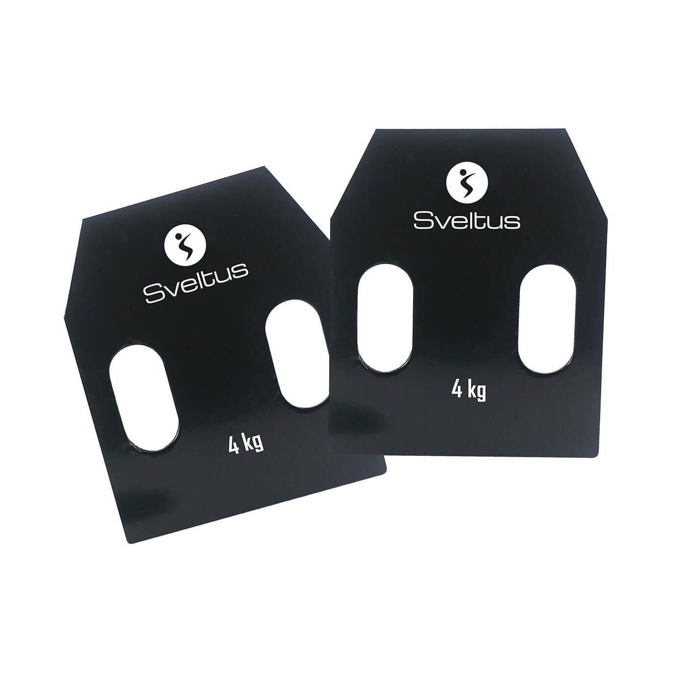 Paire de plaques de lestage acier avec poignées Sveltus