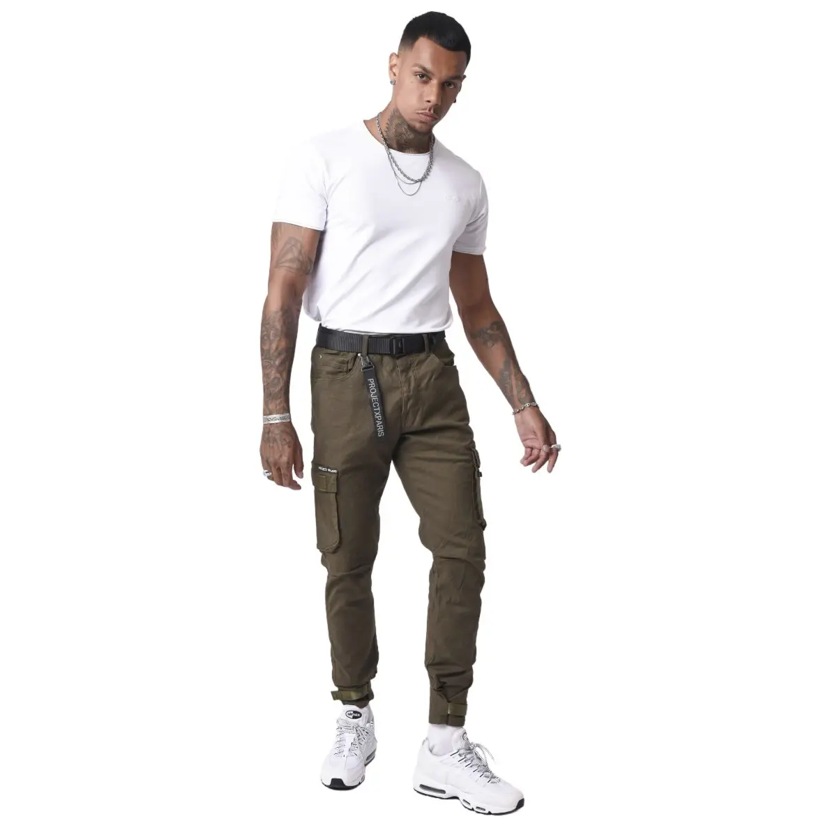 3701161787492 - Cargo-Jeans mit Taschen und Straffungsband unten Project X Paris