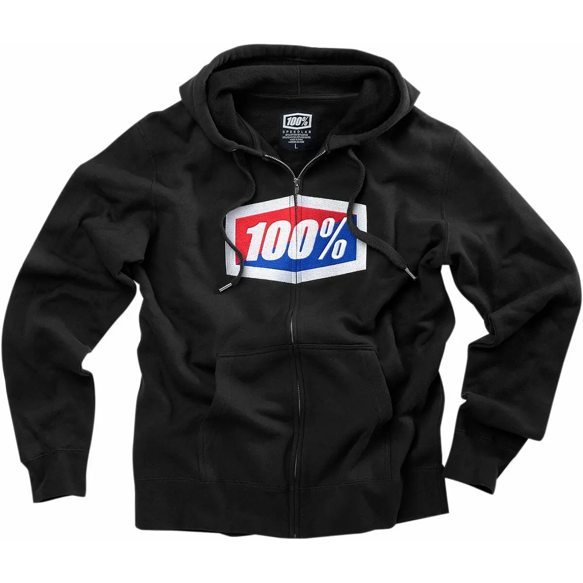 Felpa con cappuccio 100% official zip hoodie fleece