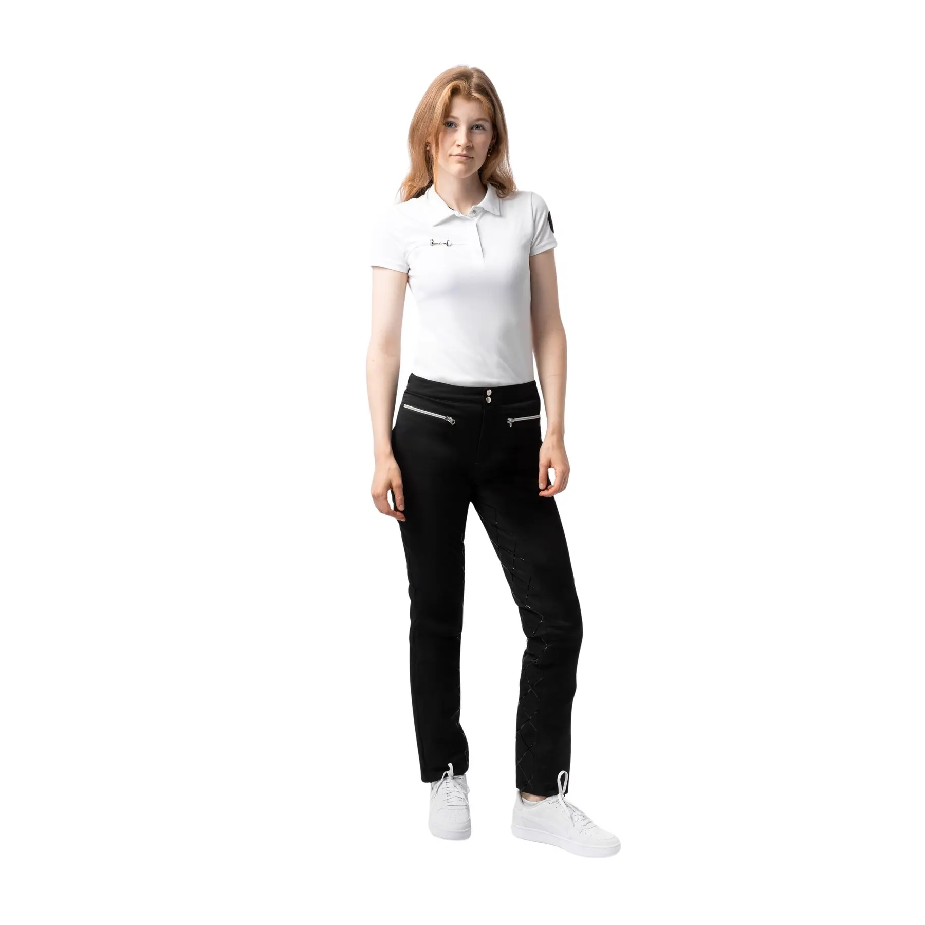 Comparer les prix de Pantalon équitation impression full grip femme Horze Adeline