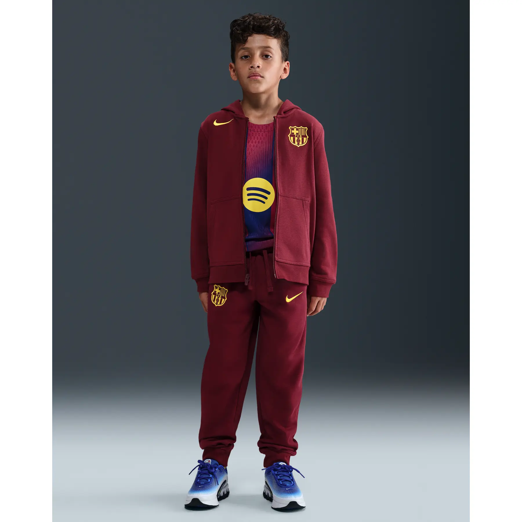 Chaussons FC Barcelone – Collection Officielle – Enfant Garçon, Taille 28, Polyester Et Caoutchouc