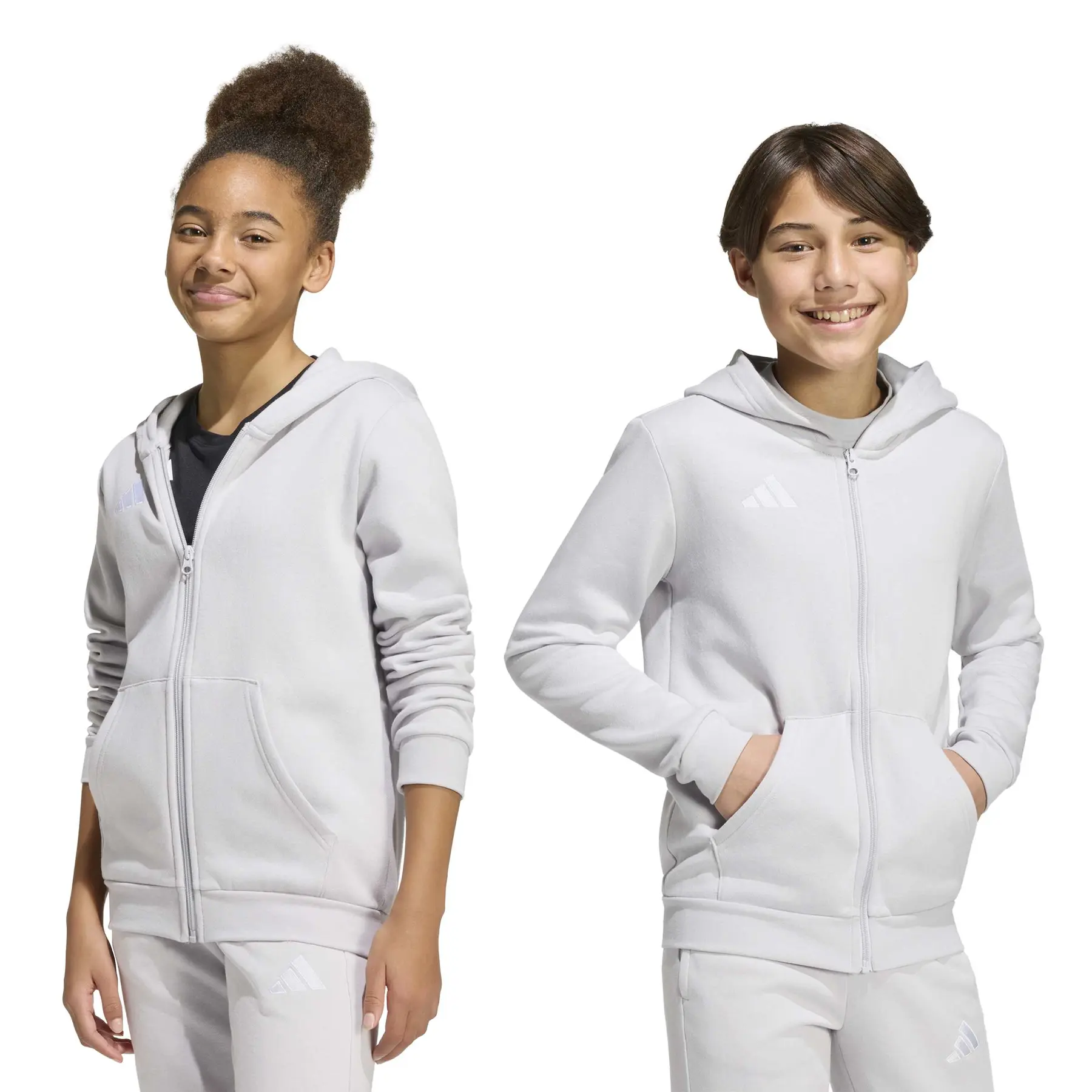 Hooded sweatshirt with zipper adidas Entrada 26 | Foot-Store