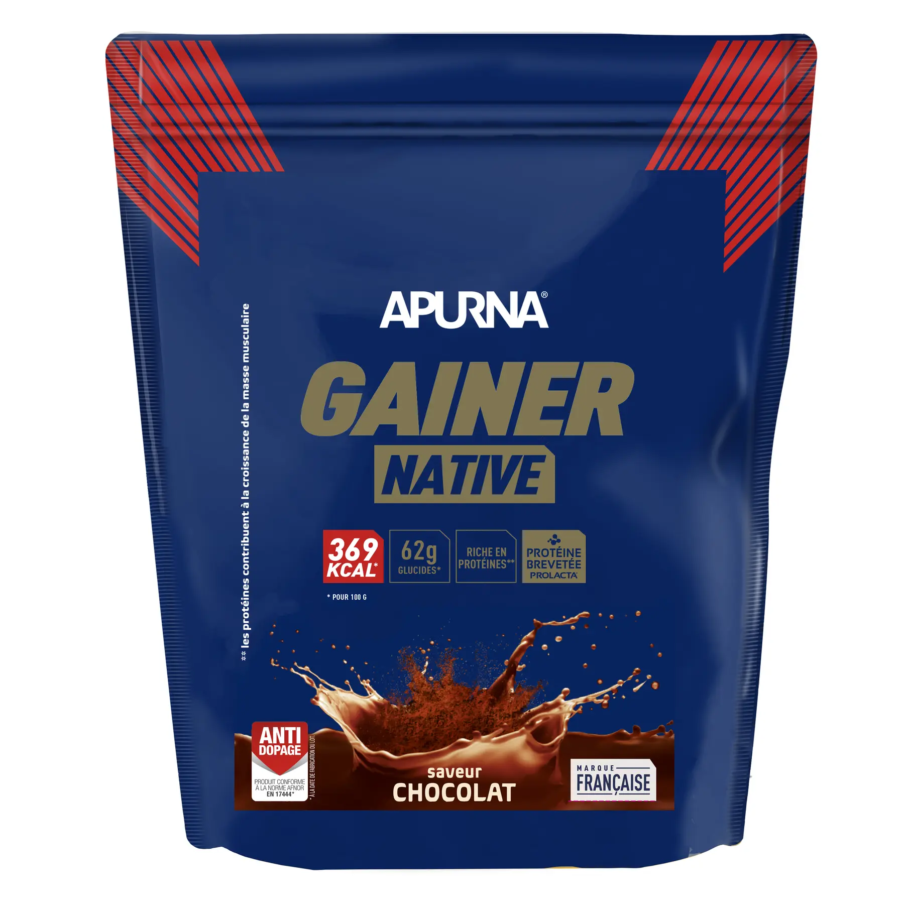 Apurna Unisex Marron Protein Chocolate Gainer Native Doypack