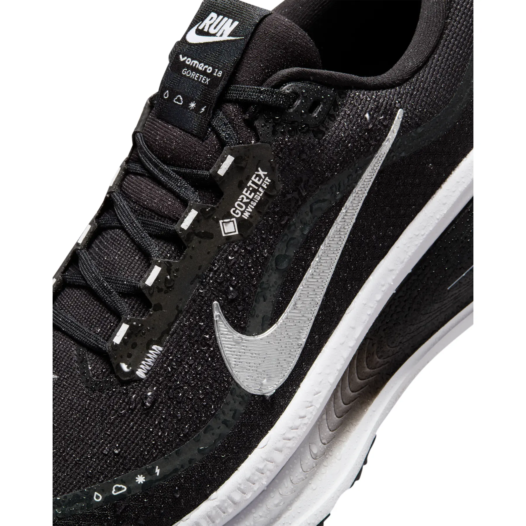 NEW Nike Vomero 18 GORE-TEX Men\'s Size 11 Black Metallic Silver HQ7001-002 Nike Vomero 18 GORE-TEX Men main image 2