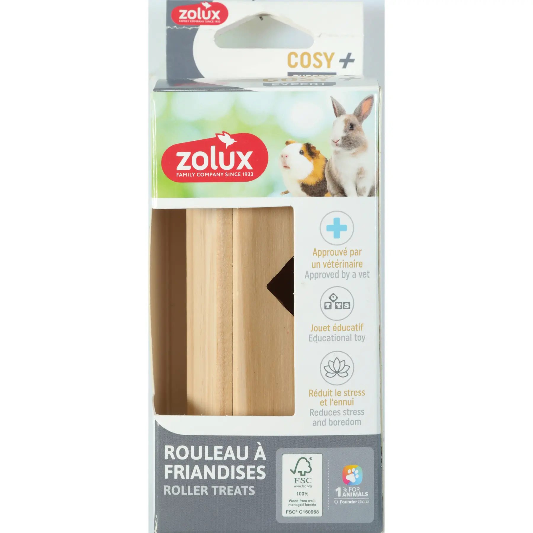 Meilleurs prix pour Jouet pour rongeurs distributeur friandise carotte bois Zolux Cosy