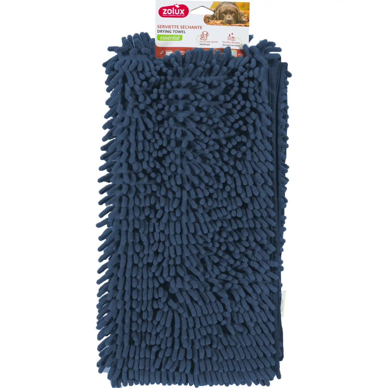 Zolux Bleu Microfiber Dog Towel