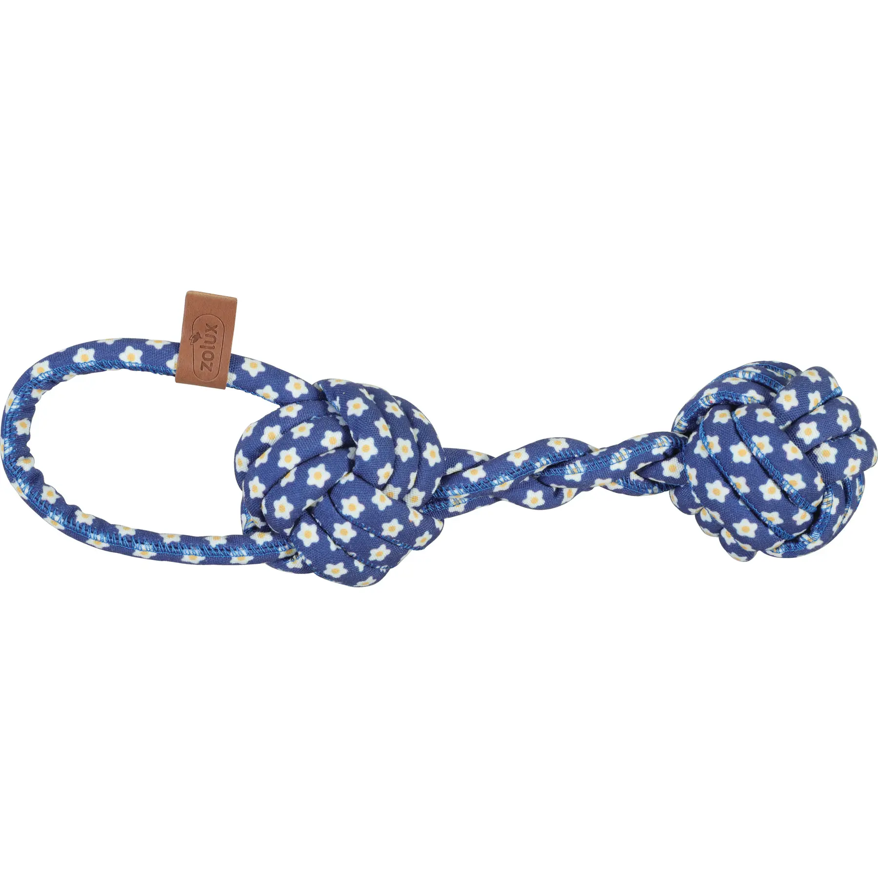 Zolux Bleu Dog Toy Dumbbell Rope Flower