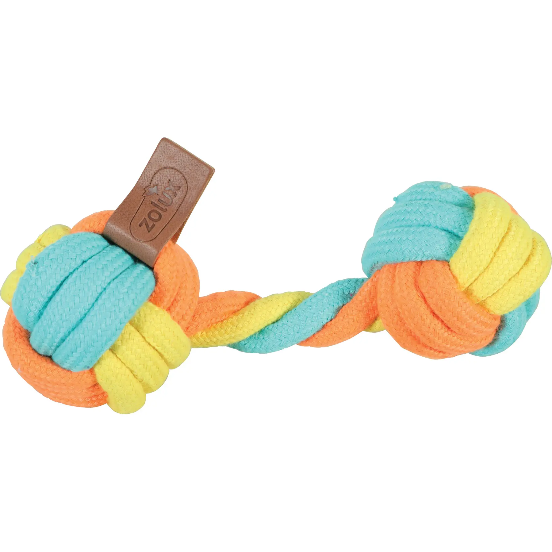 Zolux Orange Dumbbell Rope Dog Toy Twist