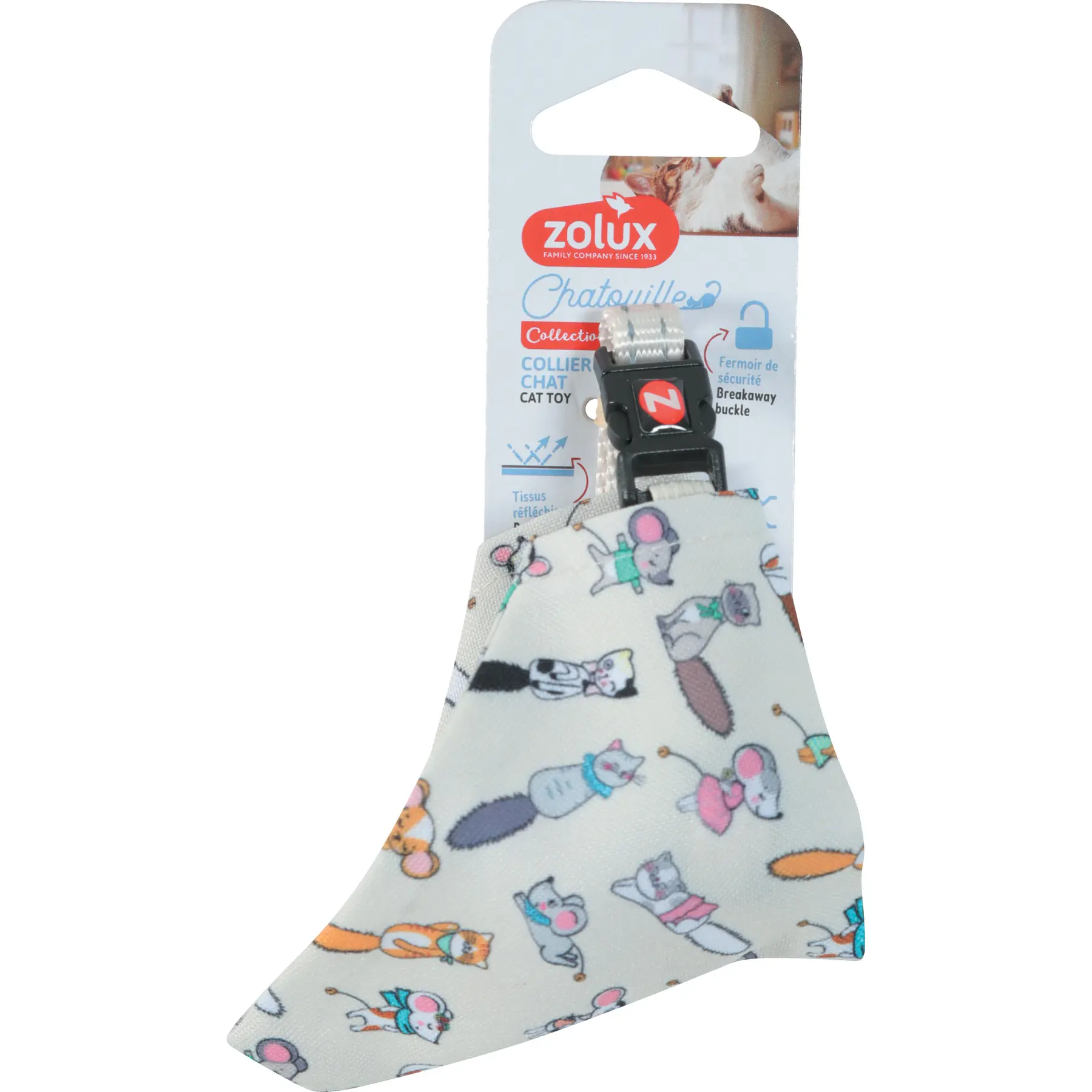 Comparer les prix de Collier bandana réglable pour chat Zolux