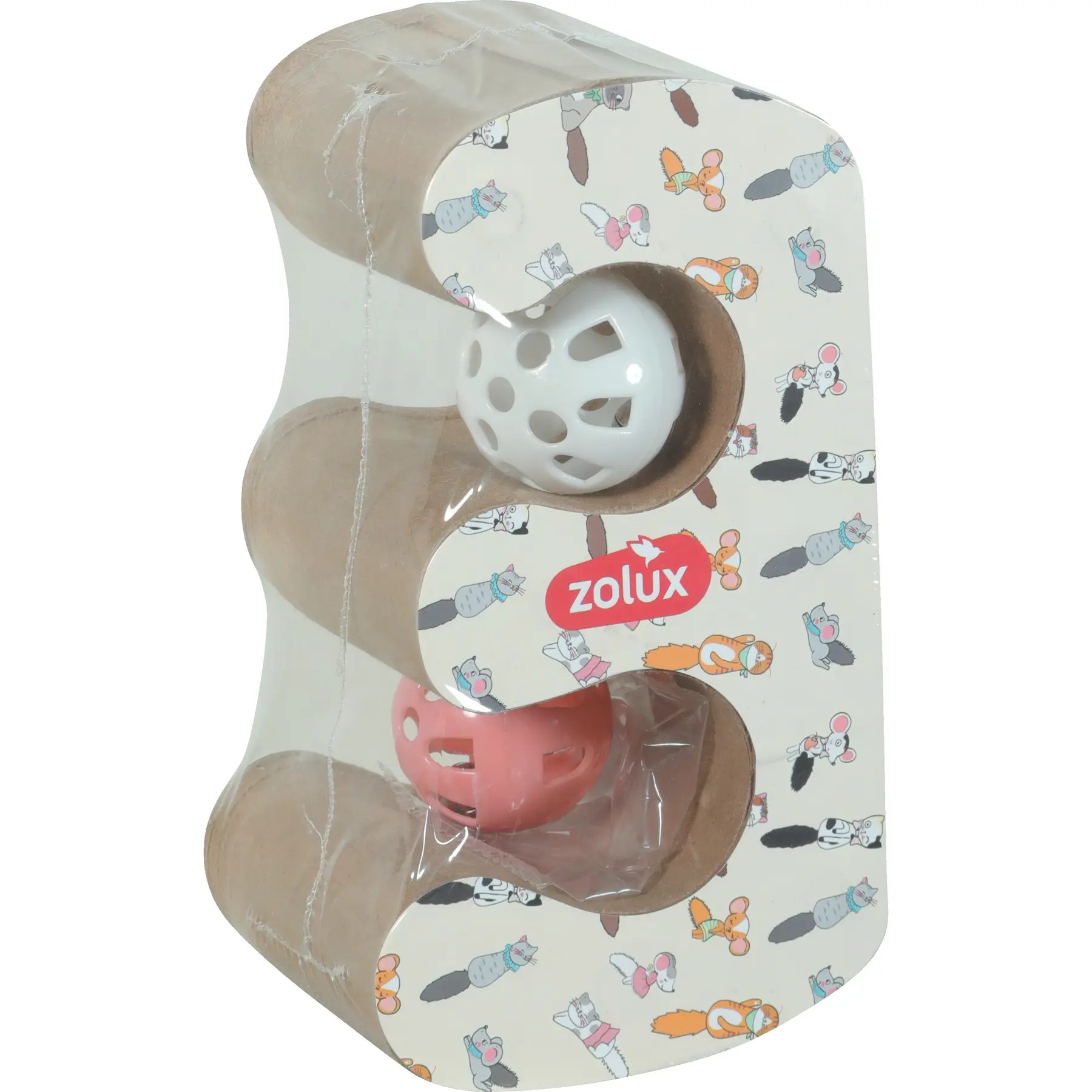 Griffoir pour chat pliable double 4 position avec balle Zolux