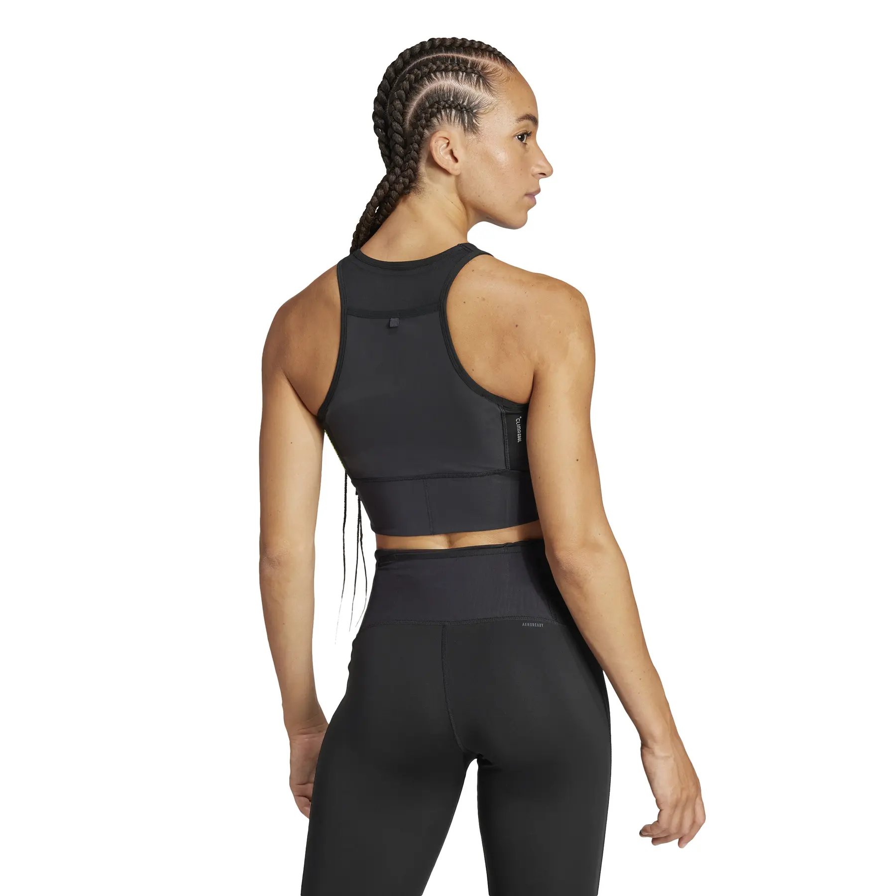adidas Adizero Running Gel Pocket Crop Top 'Black' (Women's) — foto 4