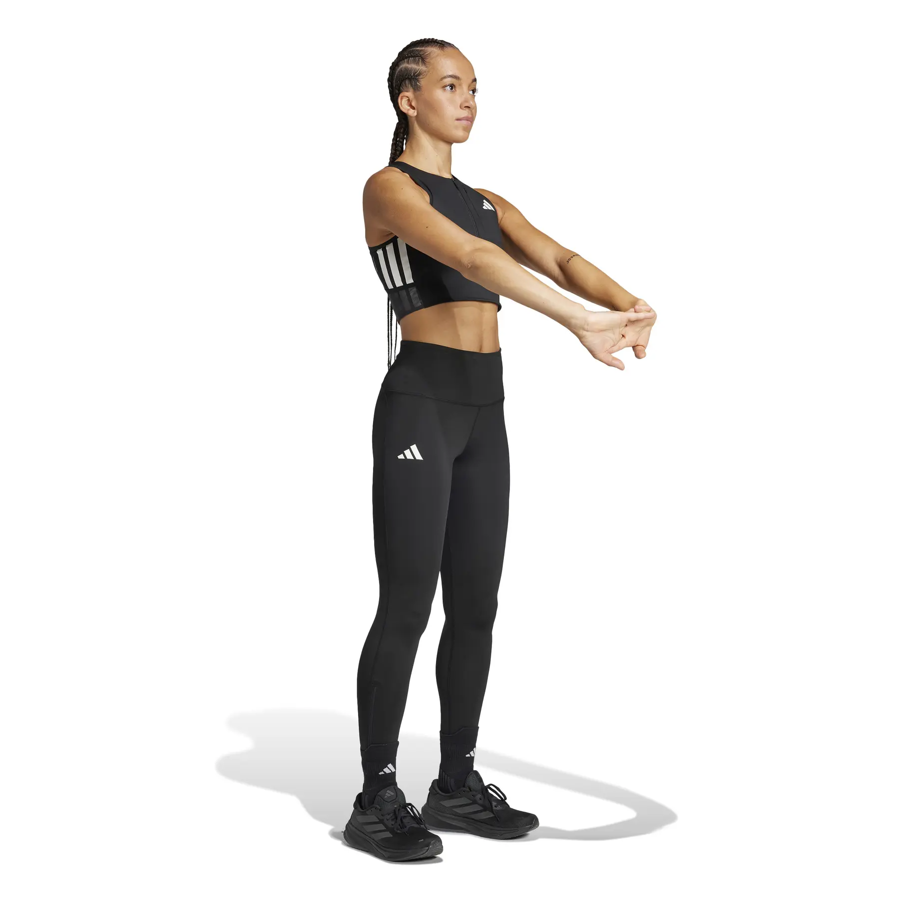 adidas Adizero Running Gel Pocket Crop Top 'Black' (Women's) — foto 3