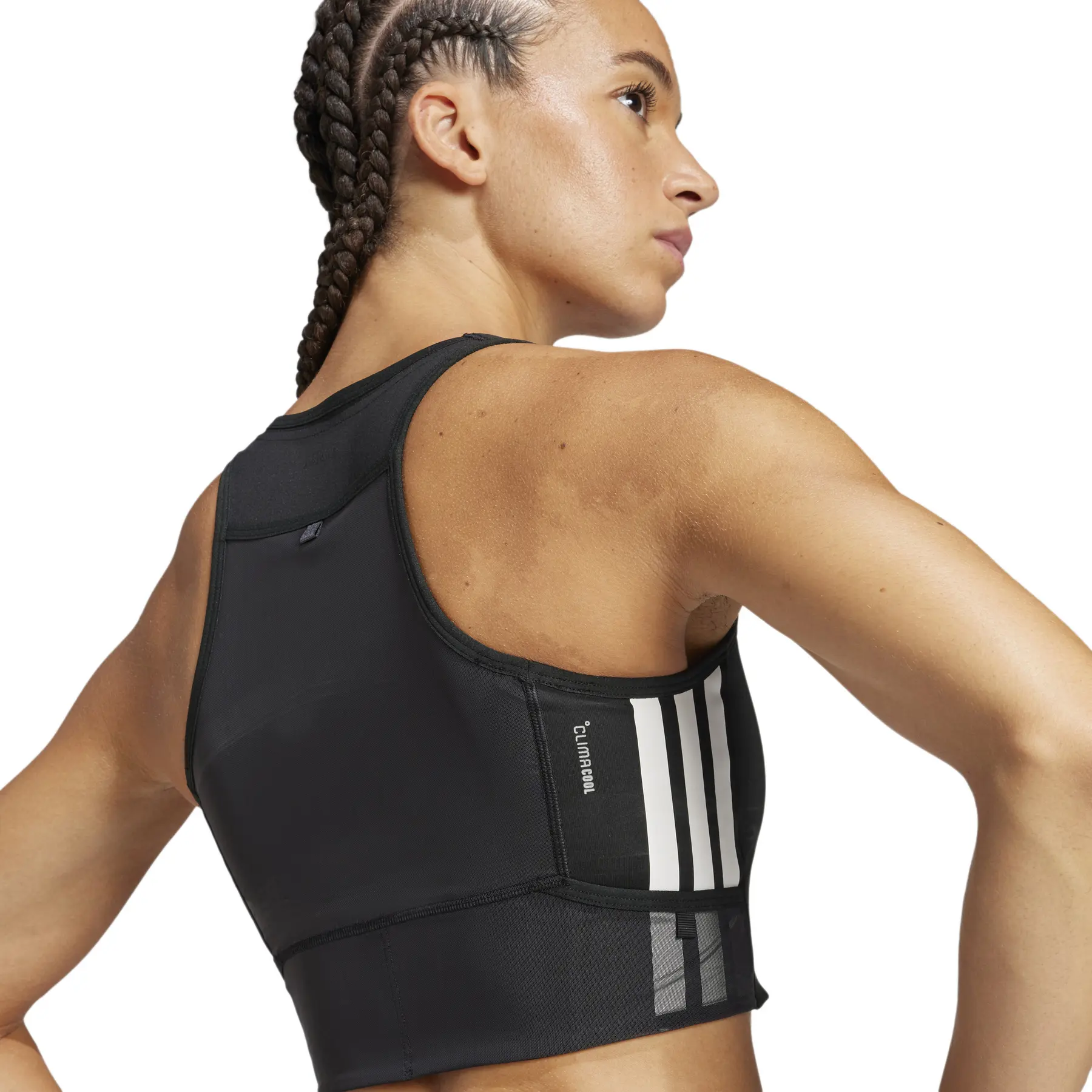 adidas Adizero Running Gel Pocket Crop Top 'Black' (Women's) — foto 5