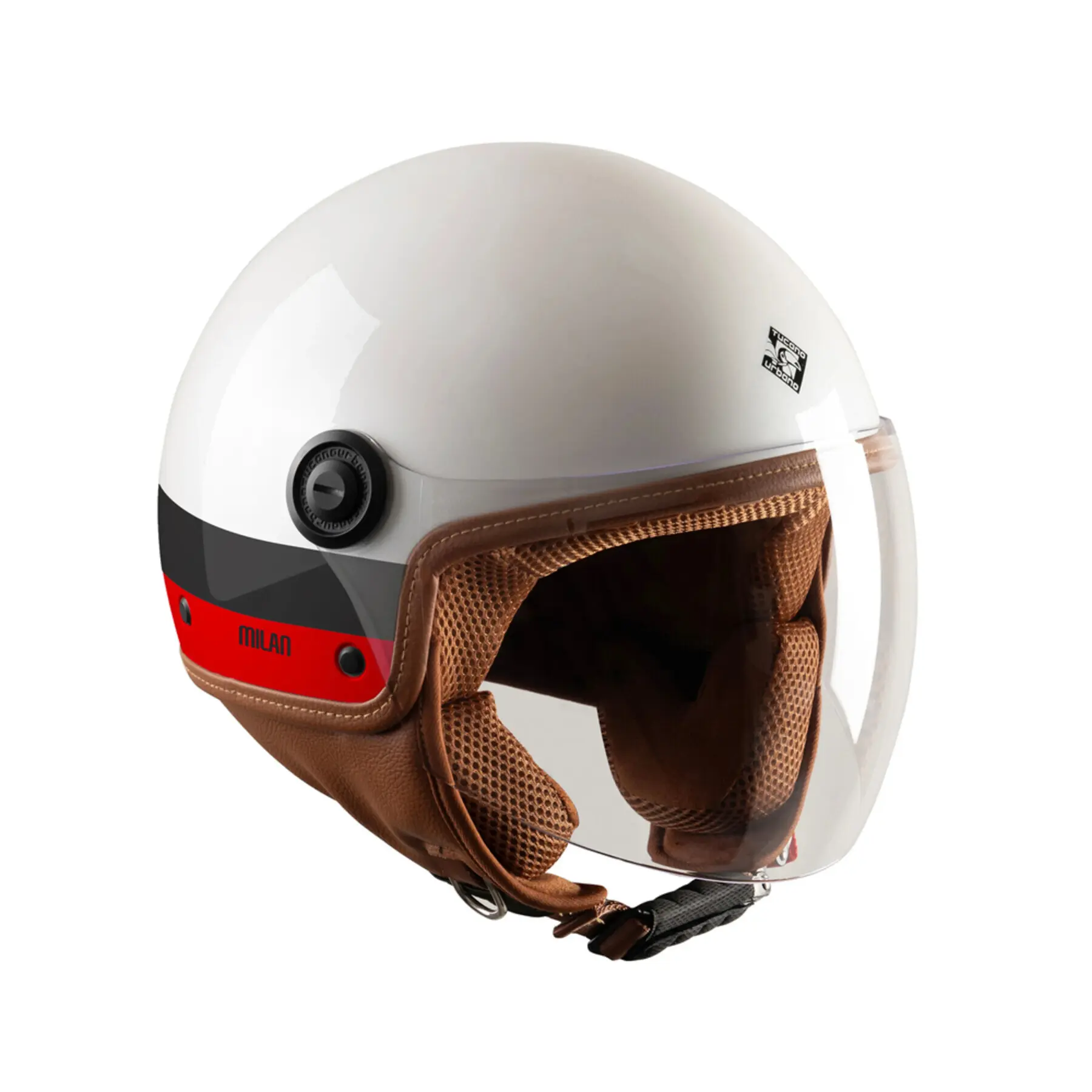Motorradhelm Demi-Jet Tucano Urbano El'jettin 6.0 Ac Milan