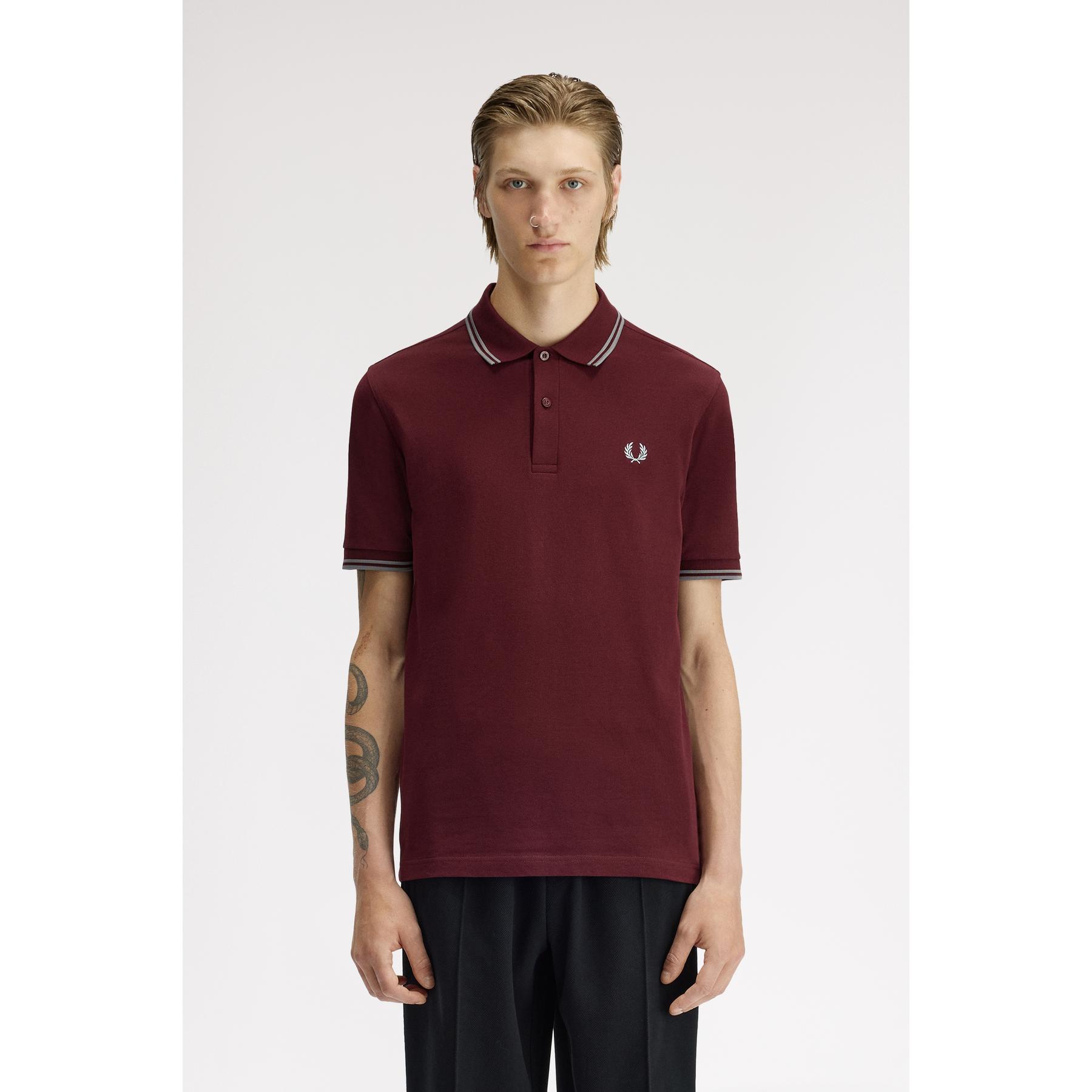 5063460138060 - Polo mit Doppelbande Fred Perry