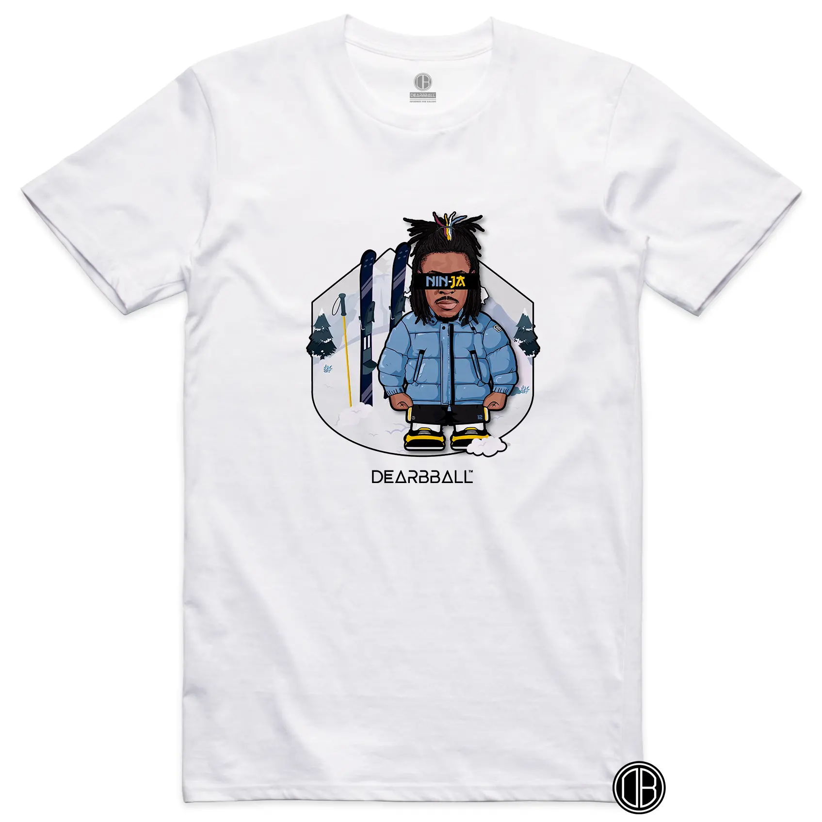 Dearbball Blanc T-Shirt Ninja