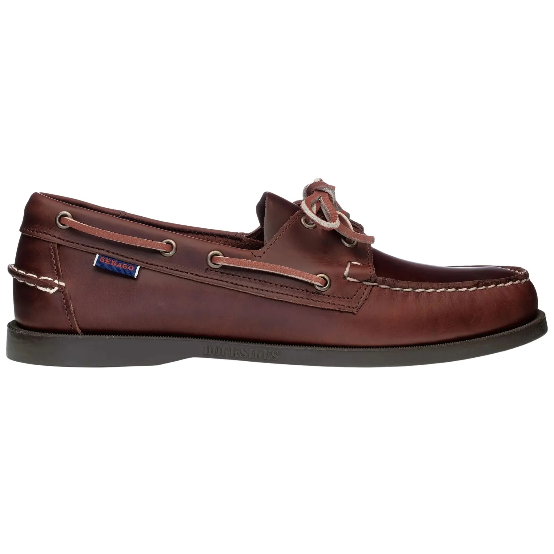 Sebago Marron Boat Shoes Portland Waxed