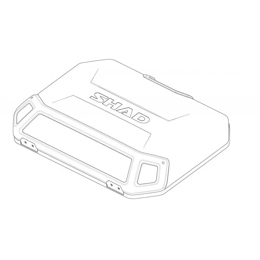 Topcase-Deckel Aluminium Koffer Shad Terra