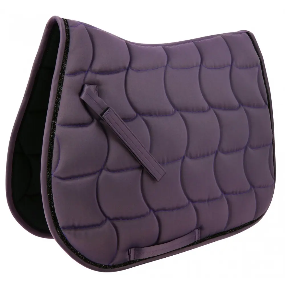 Equithème Violet Saddle Pad For Horses Satin