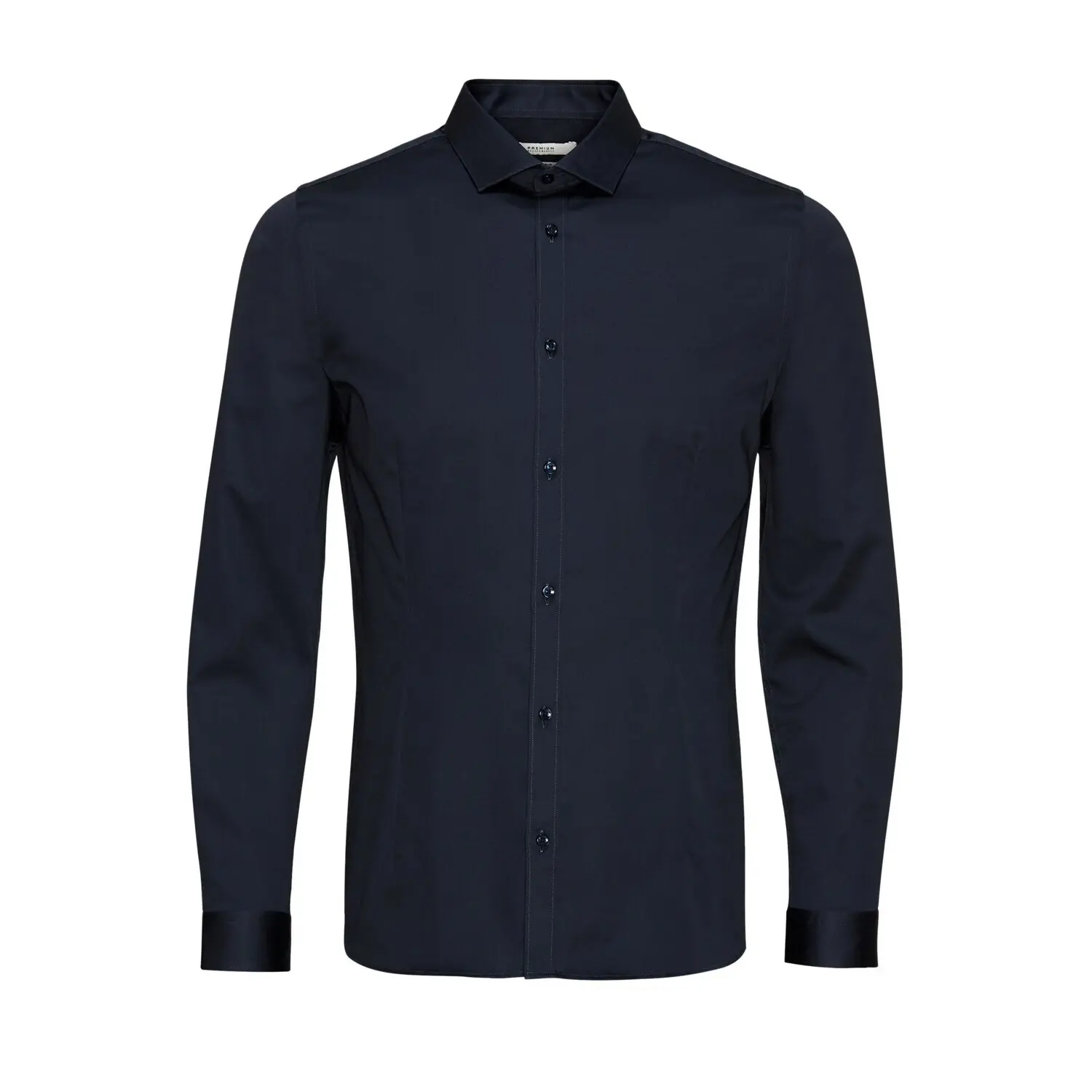 5712831133356 - Jack & Jones - Hochwertiges schmal geschnittenes elegantes Stretchhemd in Marineblau