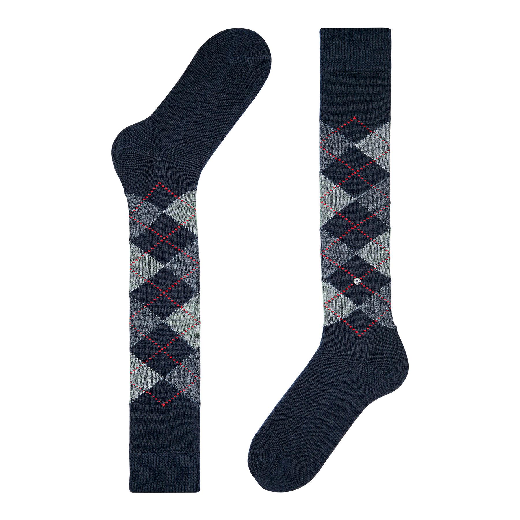 4049508004697 - Kniestrümpfe Herren Mikrofaser blau Gemustert