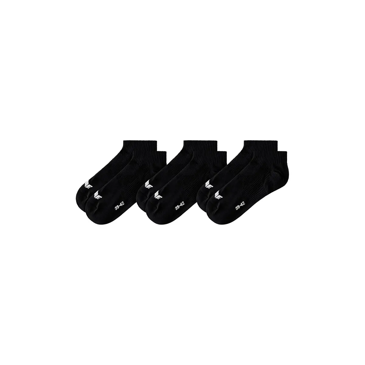 Erima Unisex Noir Pack Of 3 Pairs Of Ankle Socks