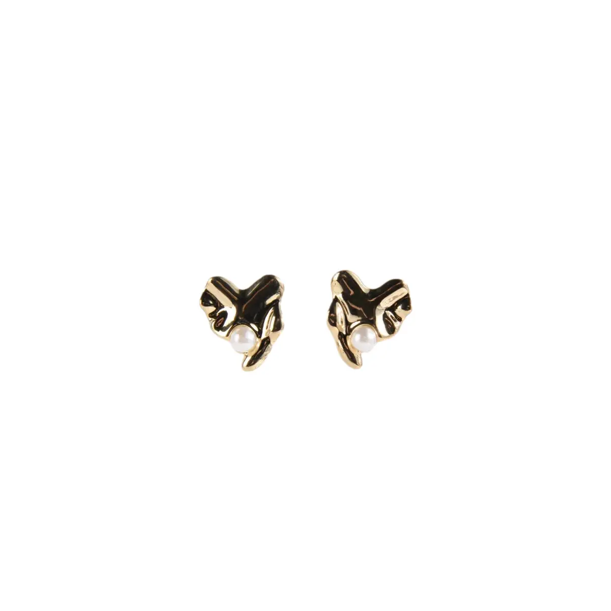 Abstract-Shaped Earrings with Pearls Women 24 Colours