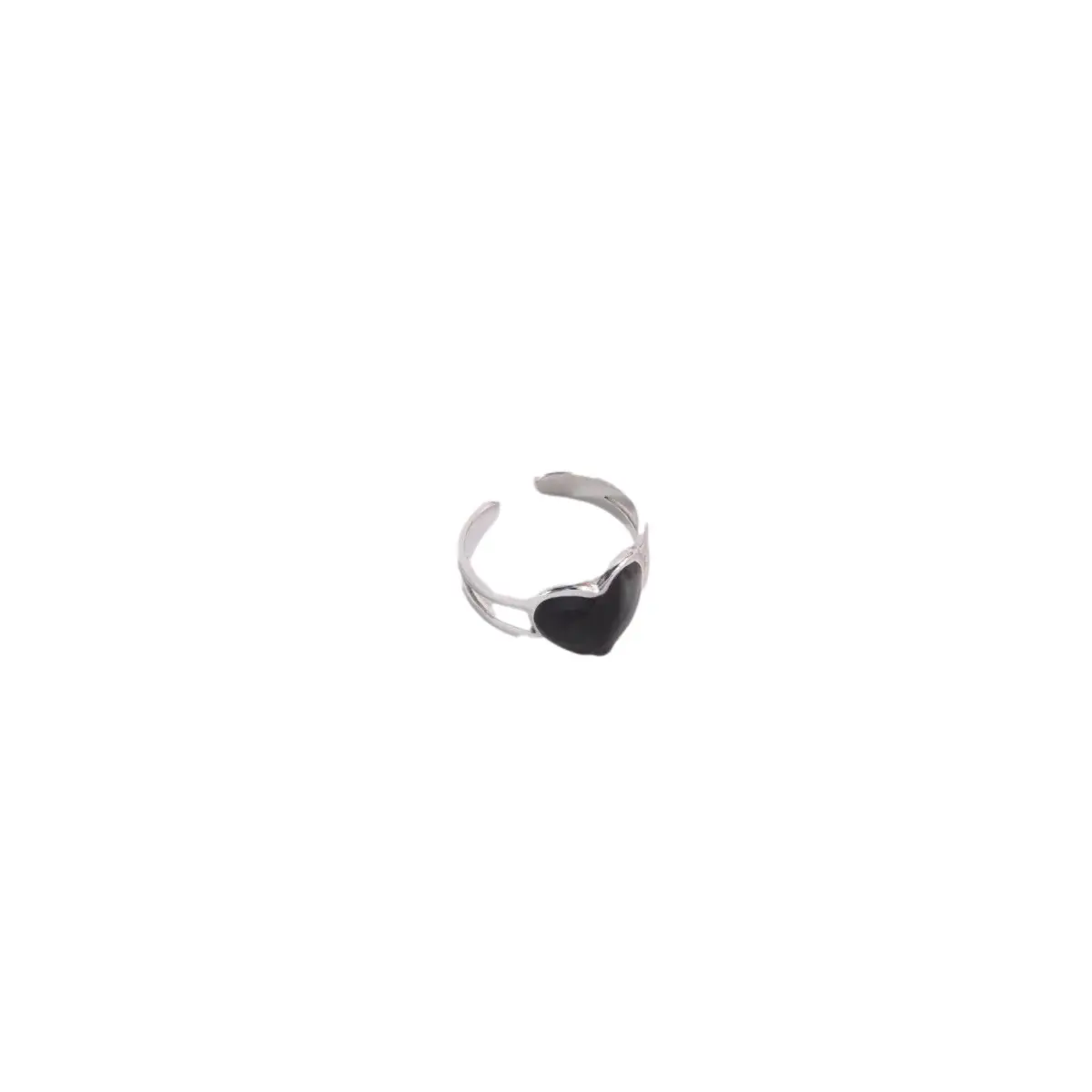 Black Heart Ring for Women 24 Colours