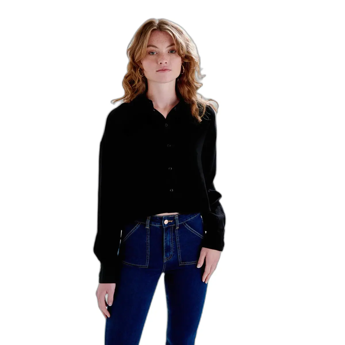 24 Colours Women's Noir Viscose Blouse