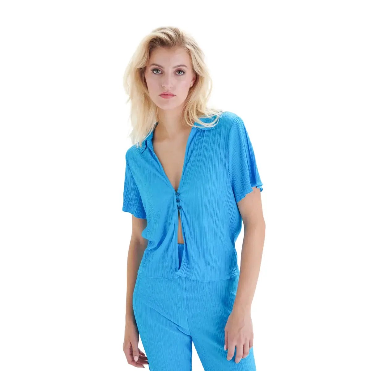 Camicia plissettata donna