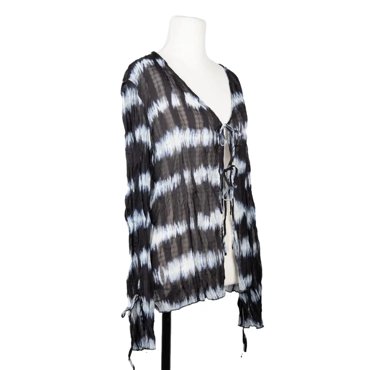 Printed Tie Blouse Women 24 Colours