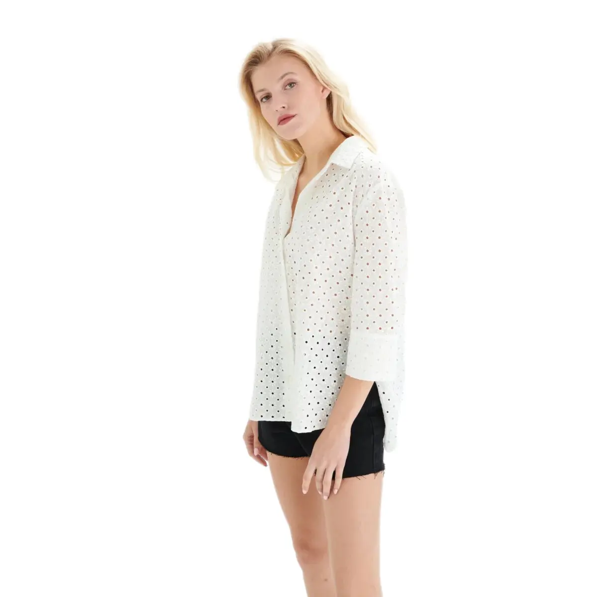 Women's Broderie Anglaise Shirt 24 Colours