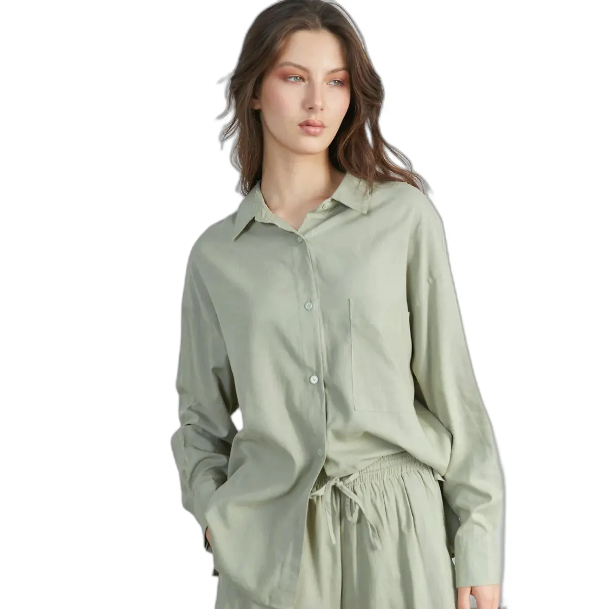 Classic Collar Textured Fabric Women's Shirt 24 Colours