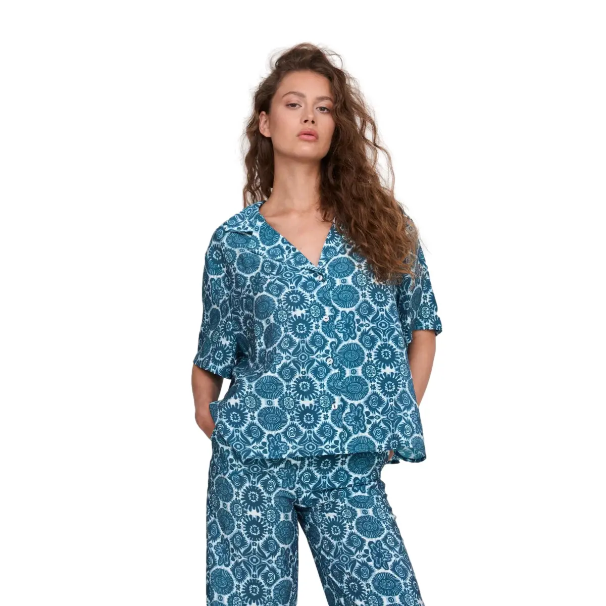 Women's Short Sleeve Printed Shirt 24 Colours