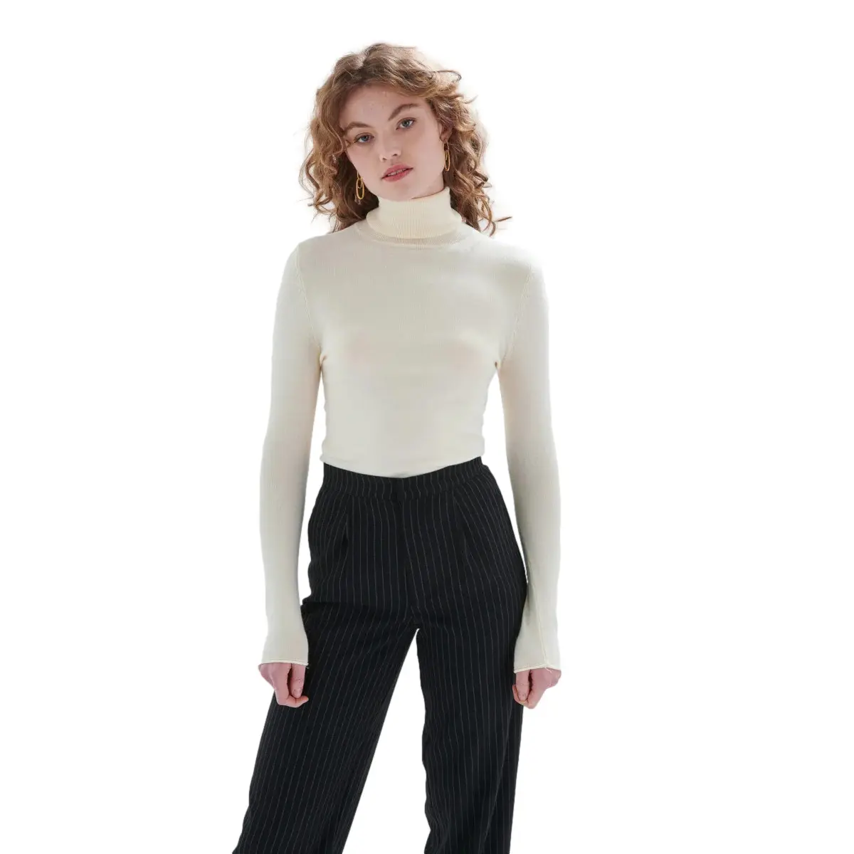 Image of Pullover mit Rollkragen Damen 24 Colours
