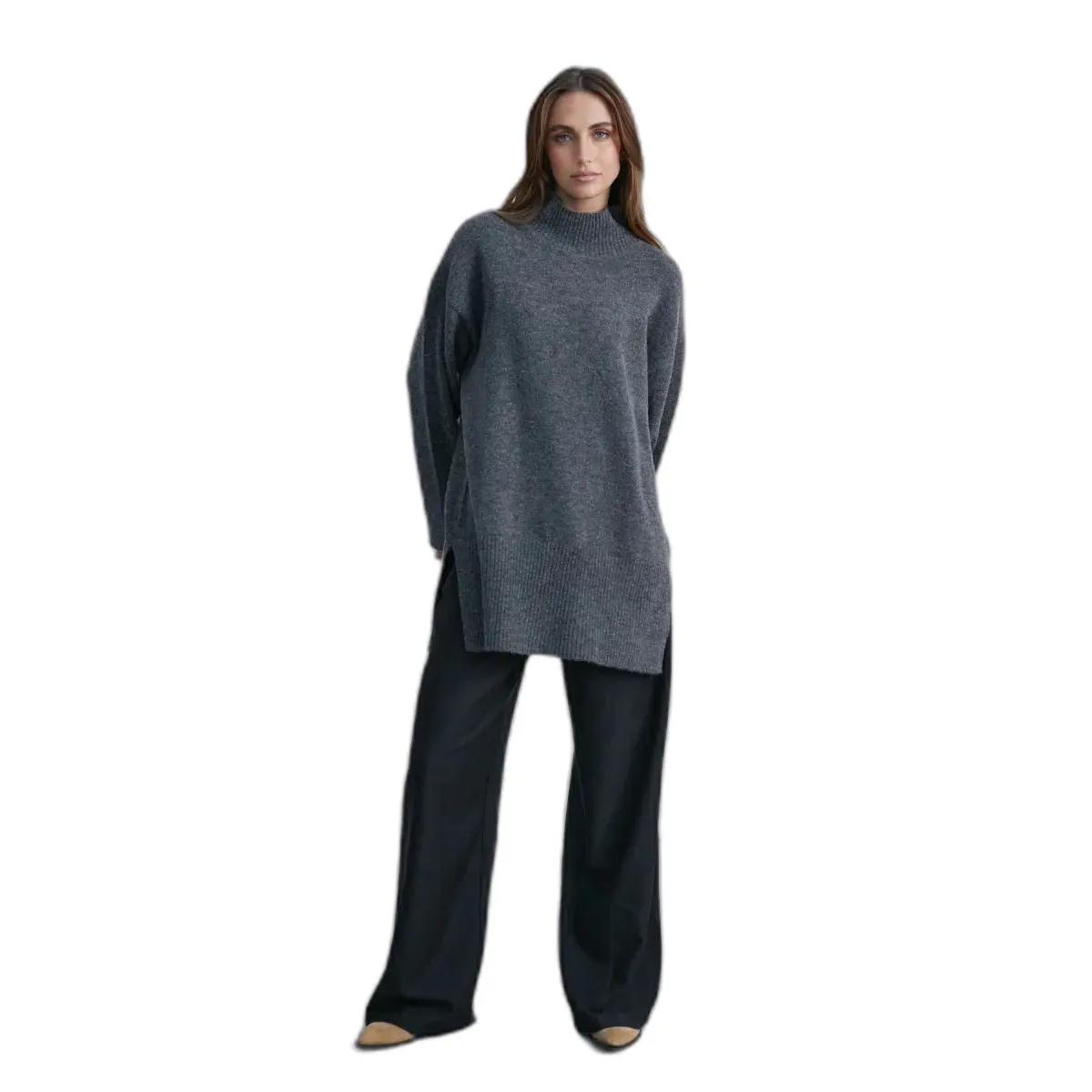 Image of Pullover mit Stehkragen, Damen 24 Colours