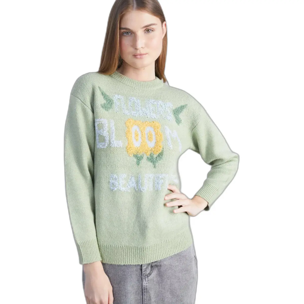 Image of Pullover Damen 24 Colours Flowers