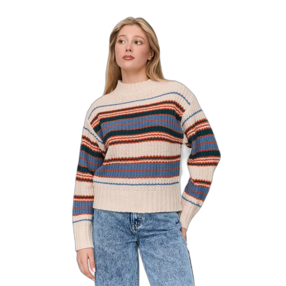 Image of Pull mit bunten Streifen Damen 24 Colours