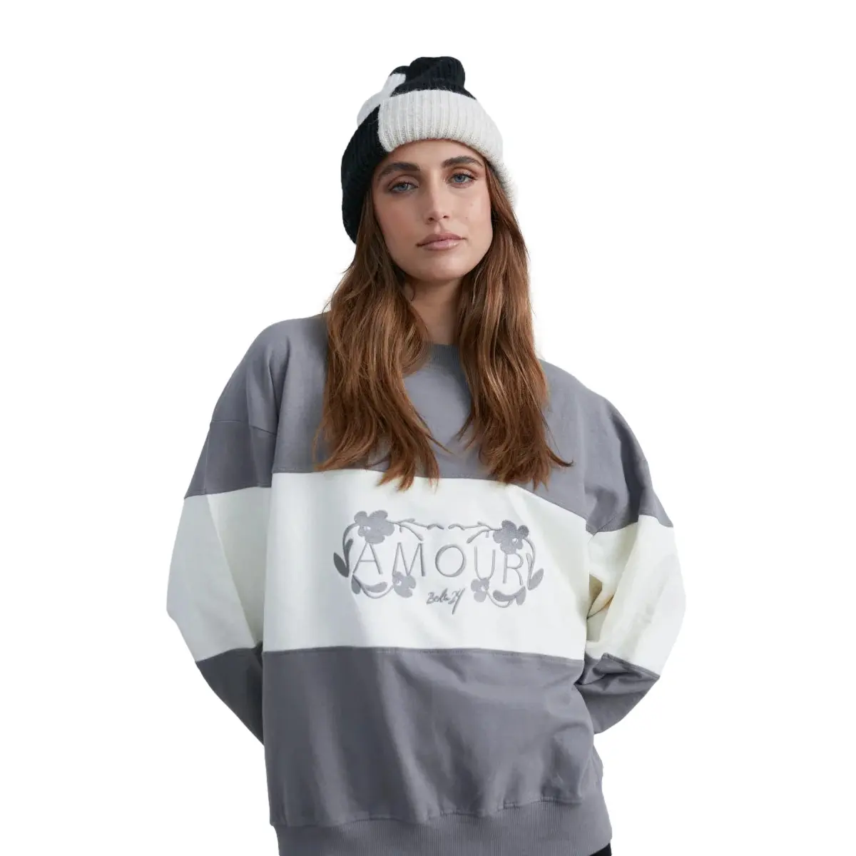 Damen Sweatshirt mit Aufdruck 24 Colours