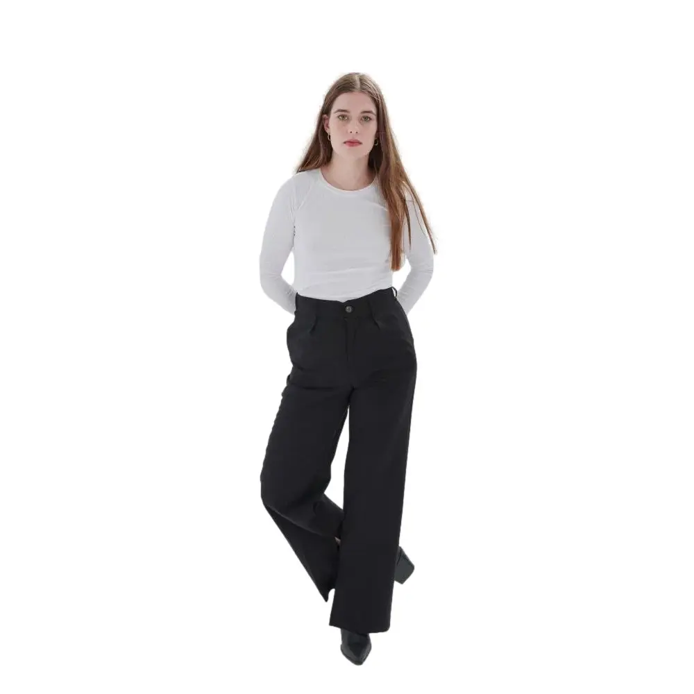 Pantalone da costume a gamba larga taglio slim donna