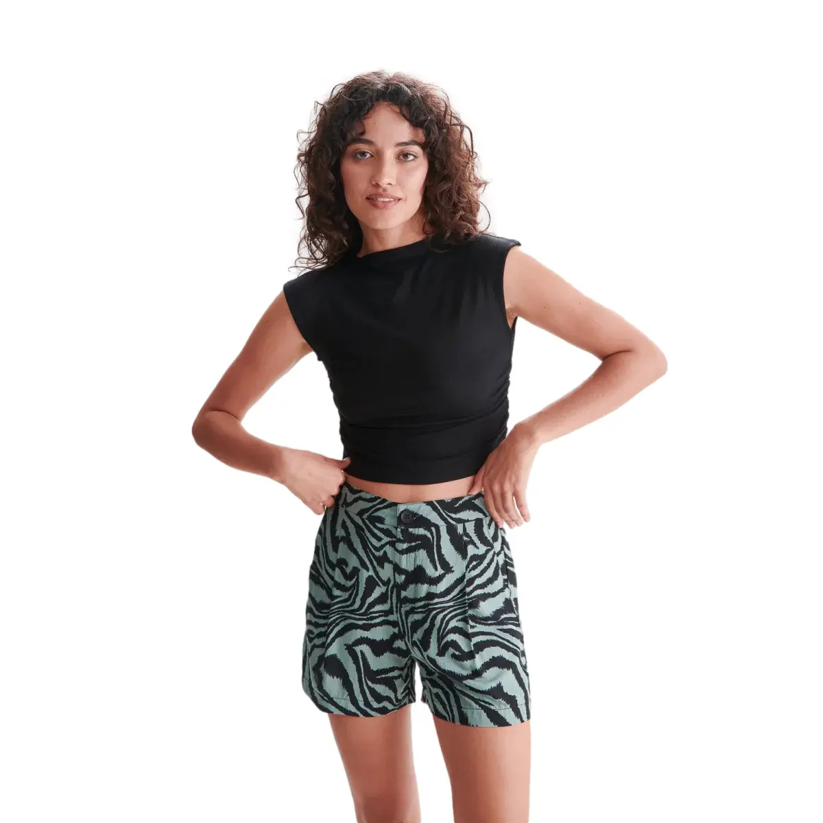 Short con motivo animale donna