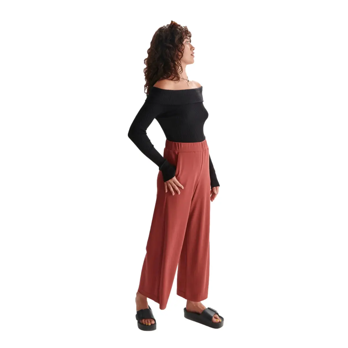 Pantaloni da cerimonia a gamba larga donna