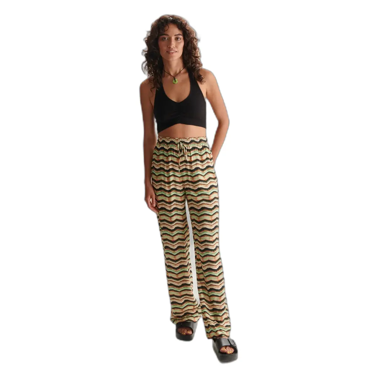 Chevron Pattern Trousers Women 24 Colours
