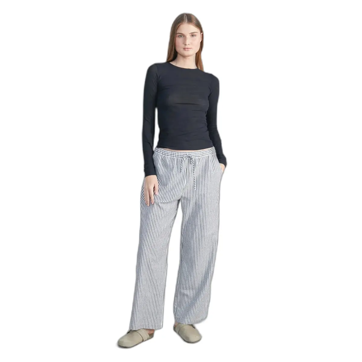 Casual Striped Trousers Women 24 Colours