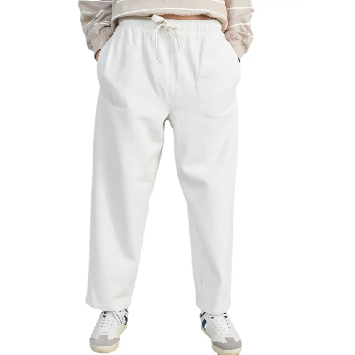 Discreet Pattern Tapered Trousers Women 24 Colours