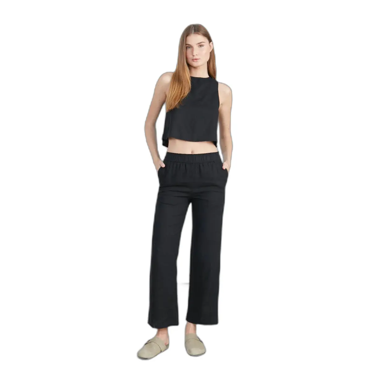 Women's Wide Leg Elastic Waist Trousers 24 Colours